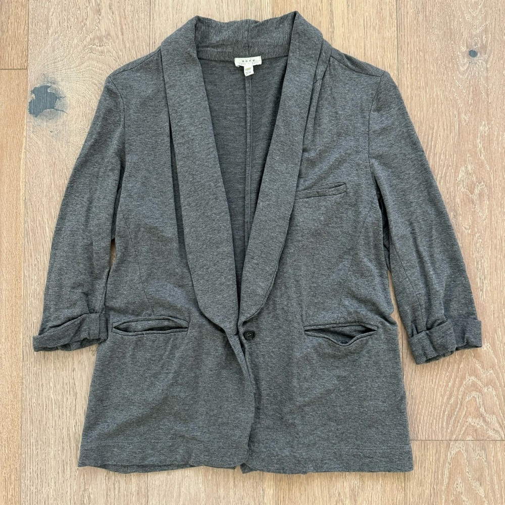 Soft Joie Knit Blazer Gray Size M